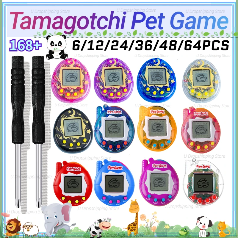 Tamagotchi Electronic Pet Virtual - 64-6 Pezzi Portachiavi Virtual Pet Tamagotchi,