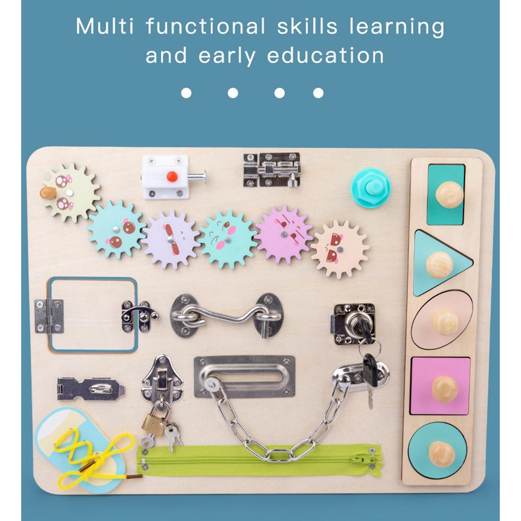 Tavola di Attività per Bambini - Montessori Wooden Busy Board Toddler recensione e prezzo