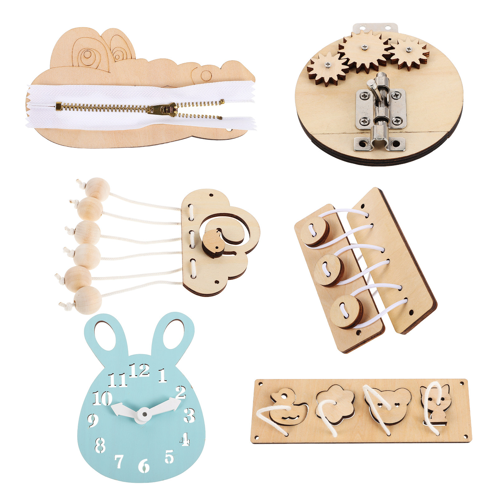 Set di 6 pannelli sensoriali i - Montessori Wooden Busy Board Toddler recensione e prezzo