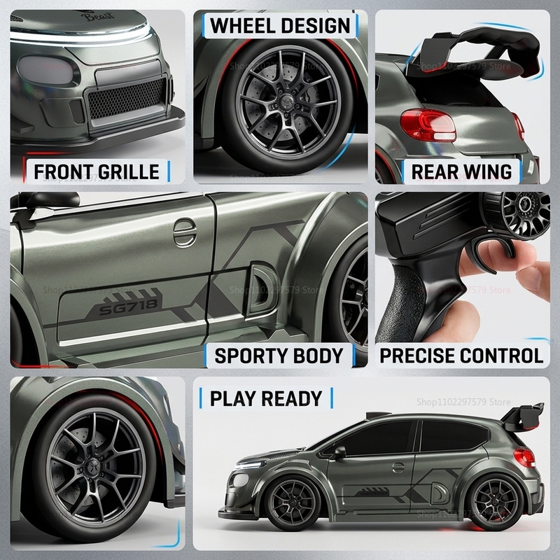2026 NUOVO SG718 Auto RC da Co - Rc Drift Car 1 24 Scale 4Wd recensione e prezzo